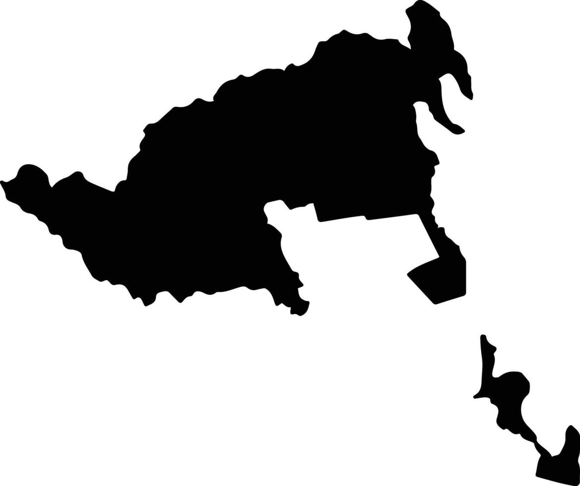 South East Santo Vanuatu silhouette map vector
