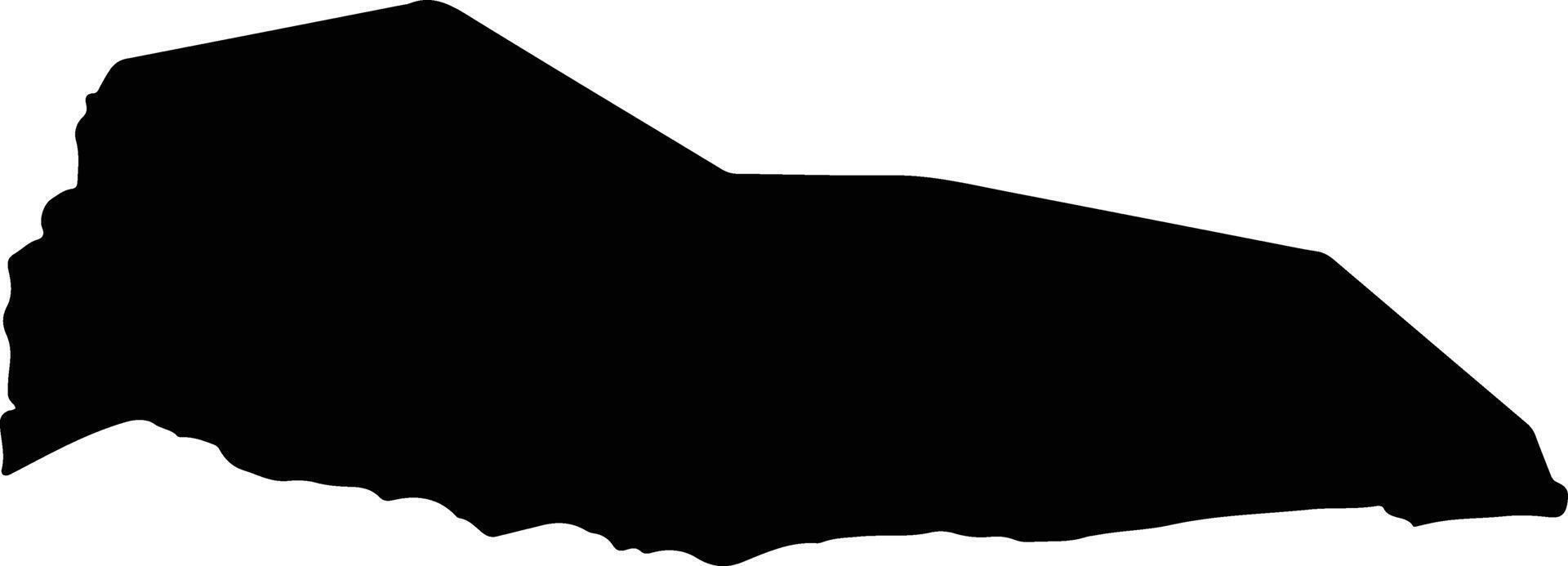 South Guadalcanal Solomon Islands silhouette map vector