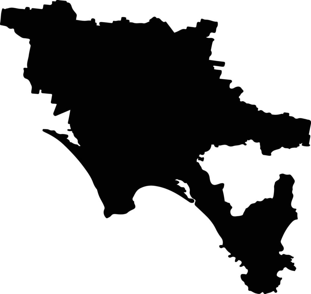 South Gippsland Australia silhouette map vector