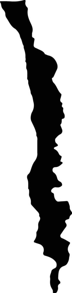 South Maewo Vanuatu silhouette map vector