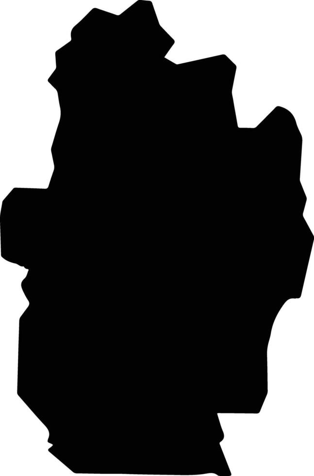 South Omo Ethiopia silhouette map vector