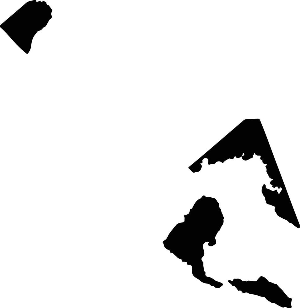 South New Georgia Rendova Solomon Islands silhouette map vector