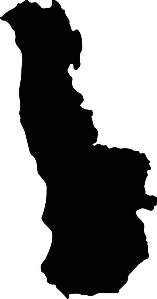 South Pentecost Vanuatu silhouette map vector