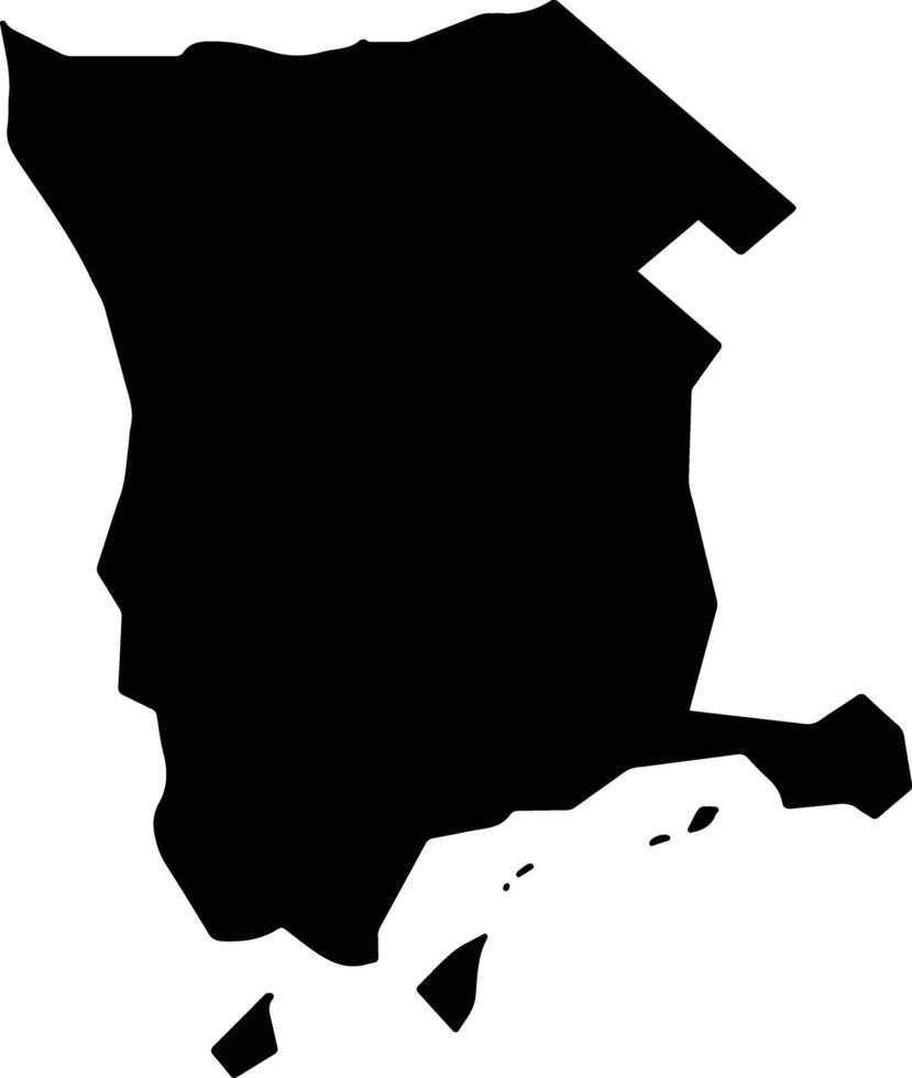 South Perth Australia silhouette map vector
