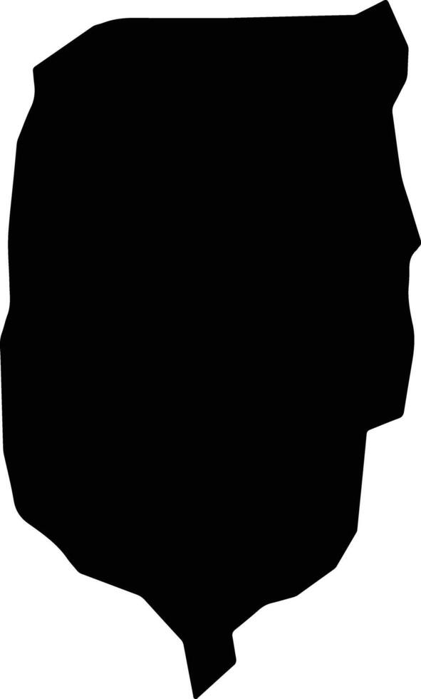 South Tanna Vanuatu silhouette map vector