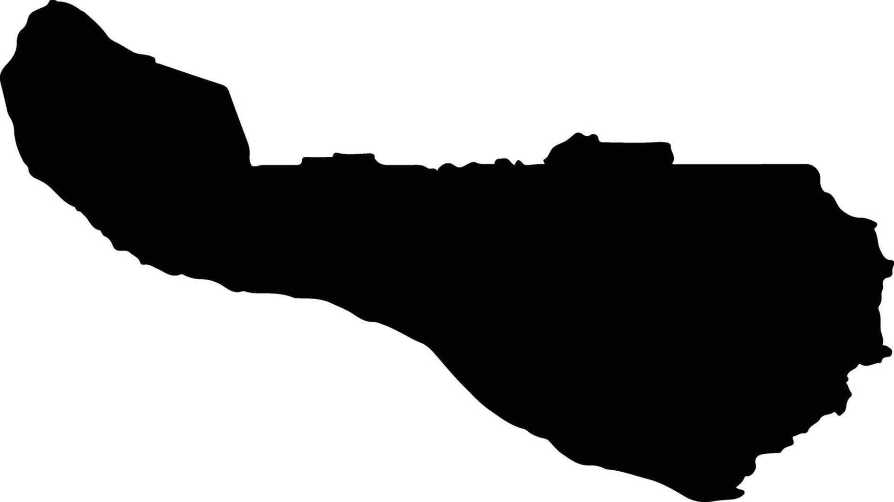 South Taranaki District New Zealand silhouette map vector