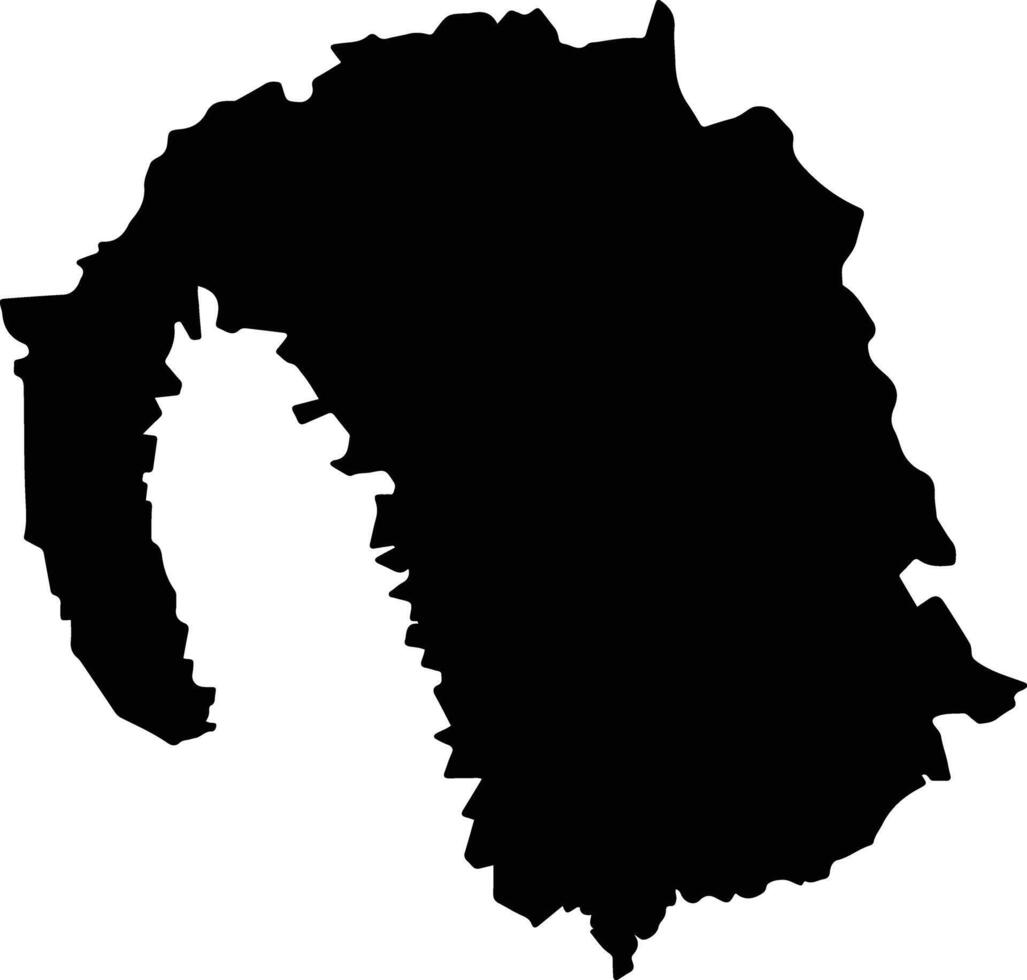 South Tripura India silhouette map vector