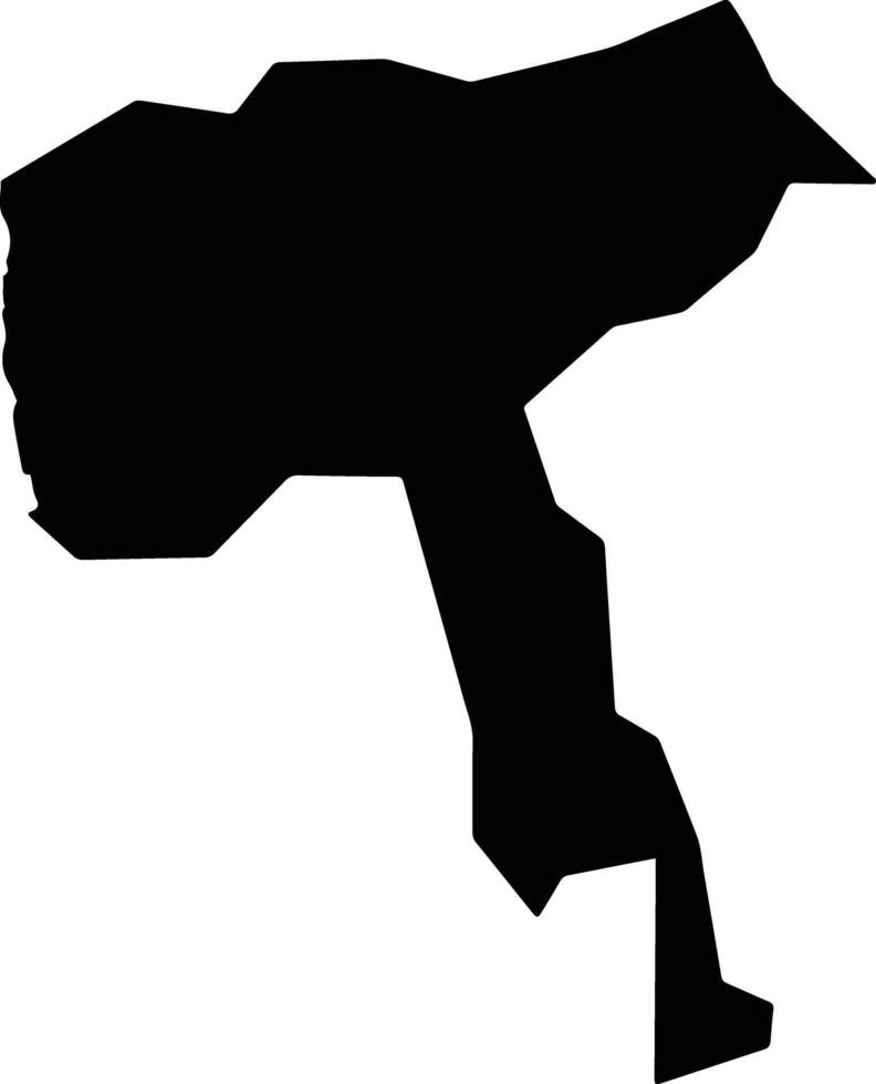 South Waziristan Pakistan silhouette map vector