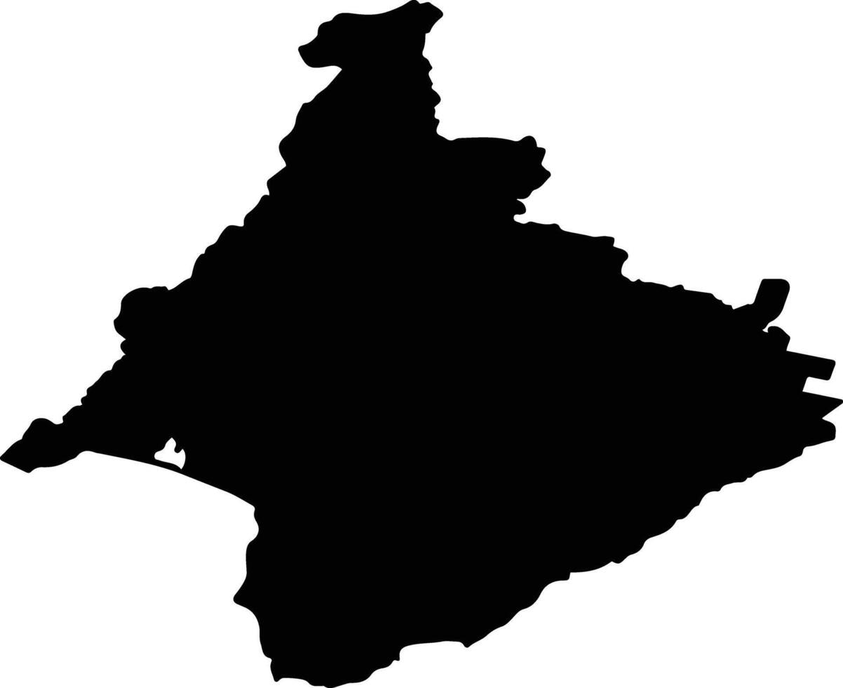 South Wairarapa District New Zealand silhouette map vector