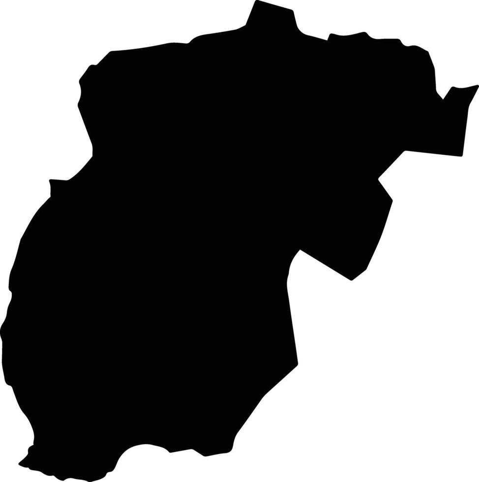 South West Garo Hills India silhouette map vector