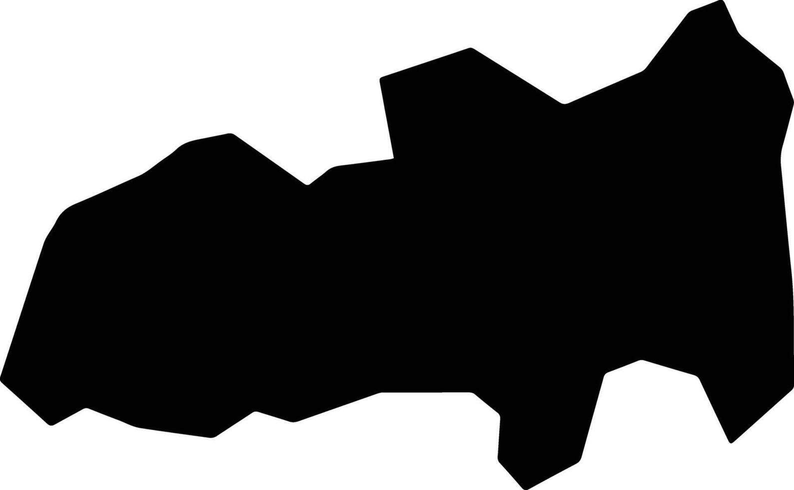 South West Shewa Ethiopia silhouette map vector