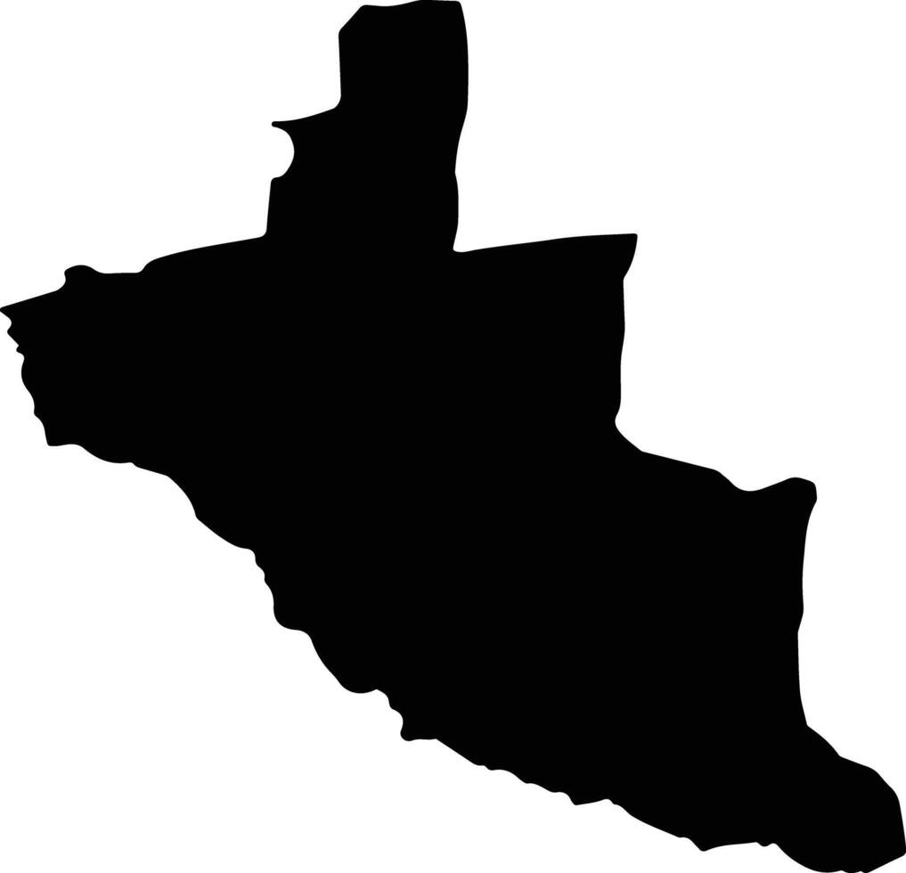 South West Tanna Vanuatu silhouette map vector