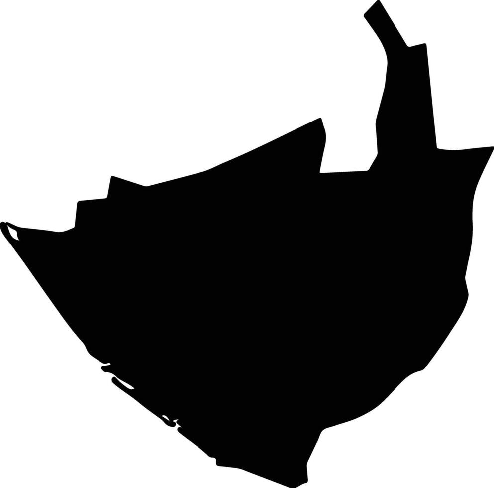 Southern Ijaw Nigeria silhouette map vector