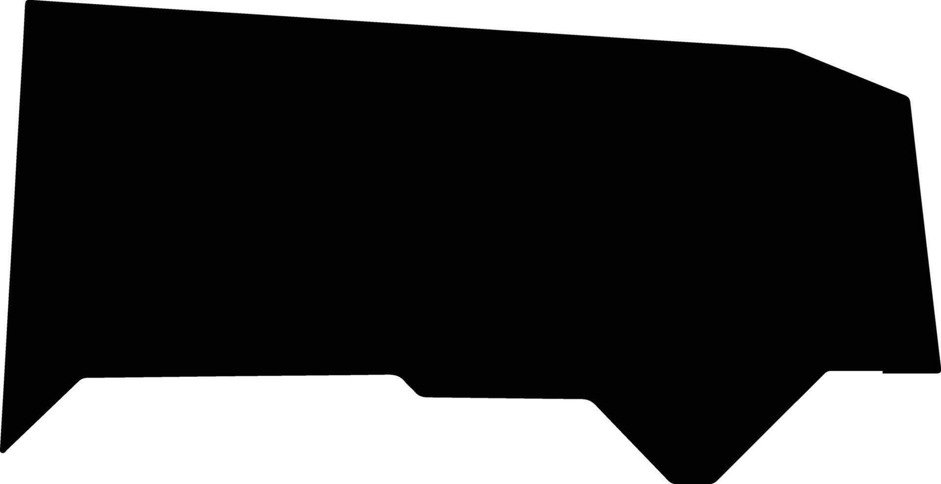Southside Jamaica silhouette map vector
