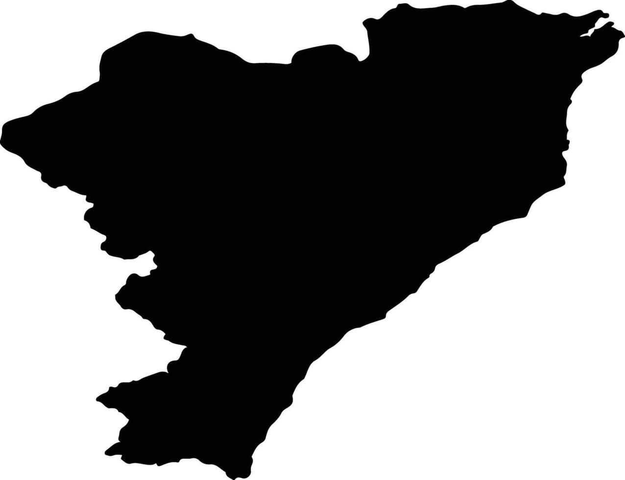 Sovetsko Gavansky Rayon Russia silhouette map vector