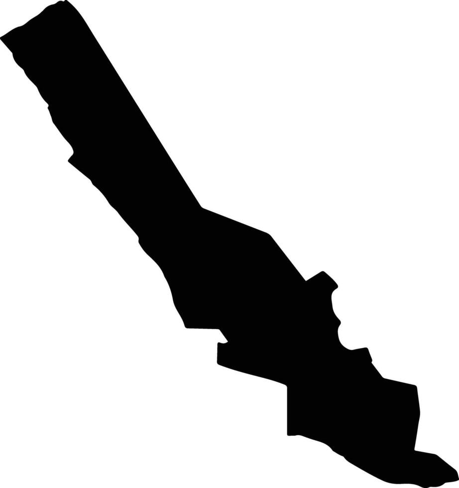 Soweto Namibia silhouette map vector