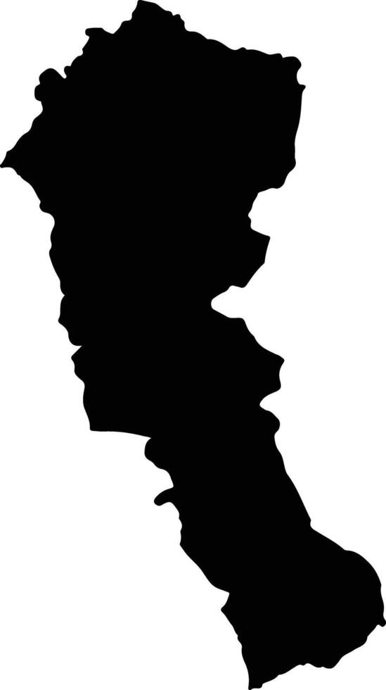 Sozoranga Ecuador silhouette map vector