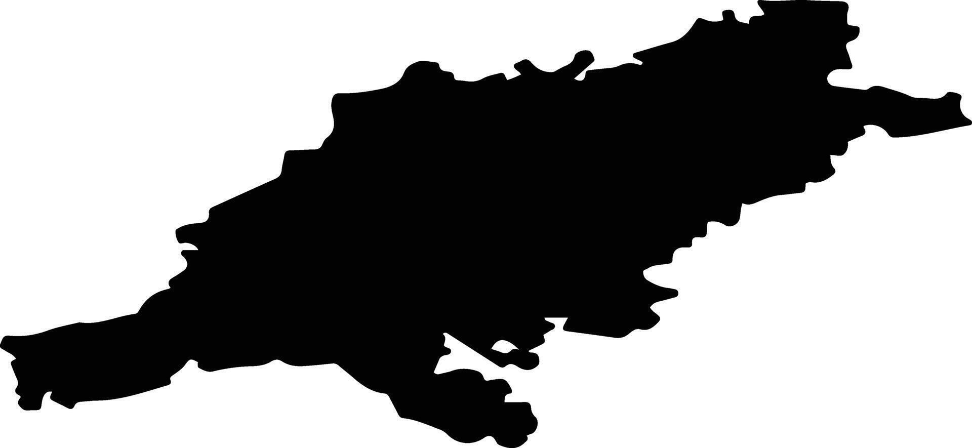Spirovsky District Russia silhouette map vector