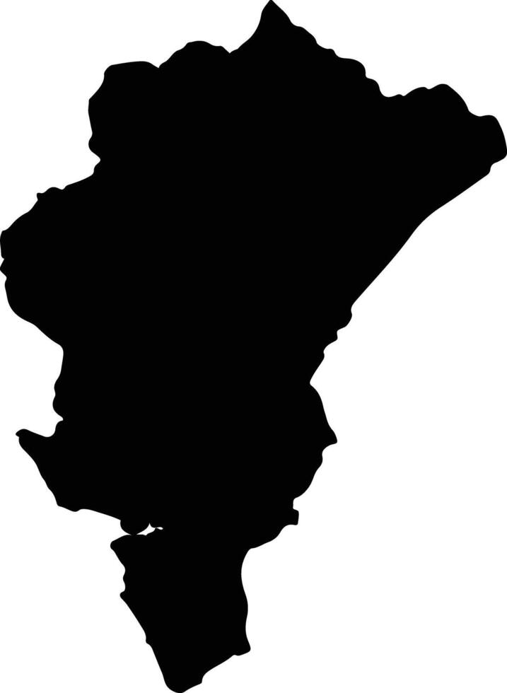 Srae Ambel Cambodia silhouette map vector