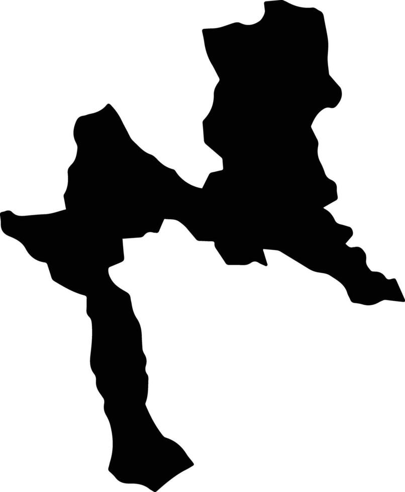 Springfield Jamaica silhouette map vector