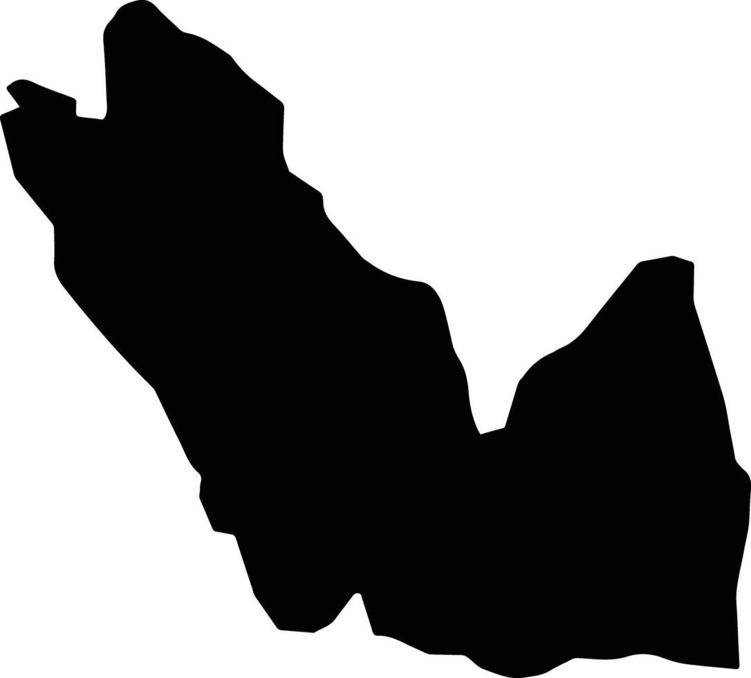 Spur Tree Jamaica silhouette map vector