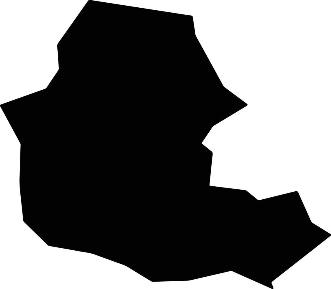 Srbobran Municipality Serbia silhouette map vector