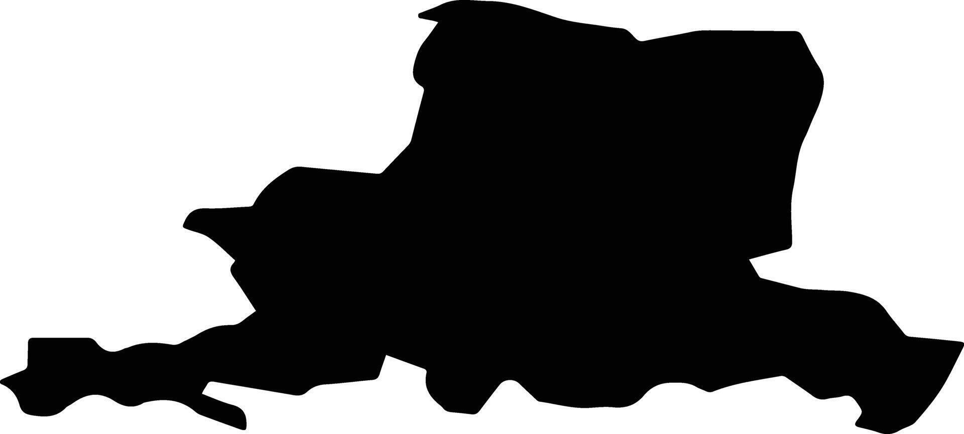 Sremska Mitrovica City Serbia silhouette map vector