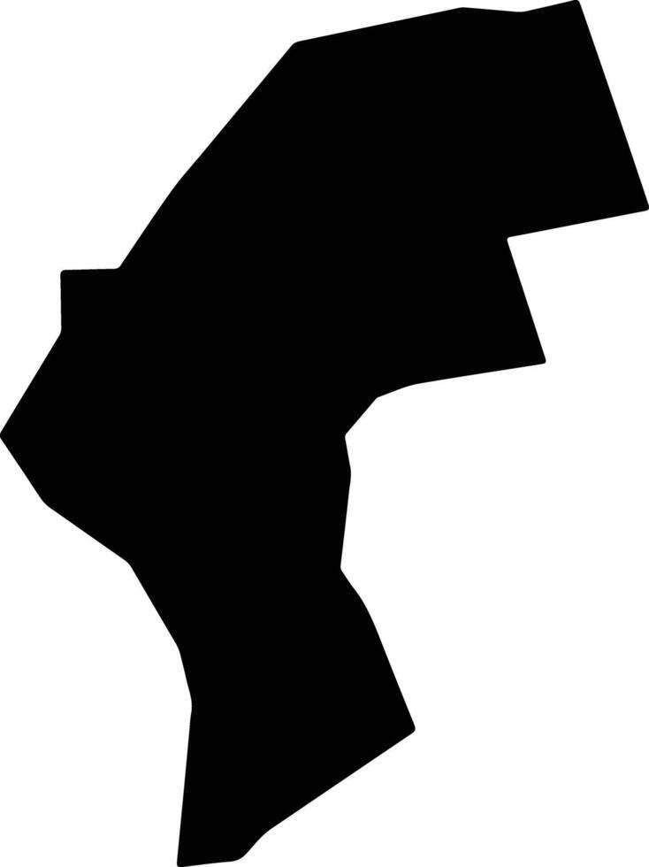 Stadium Gardens Jamaica silhouette map vector