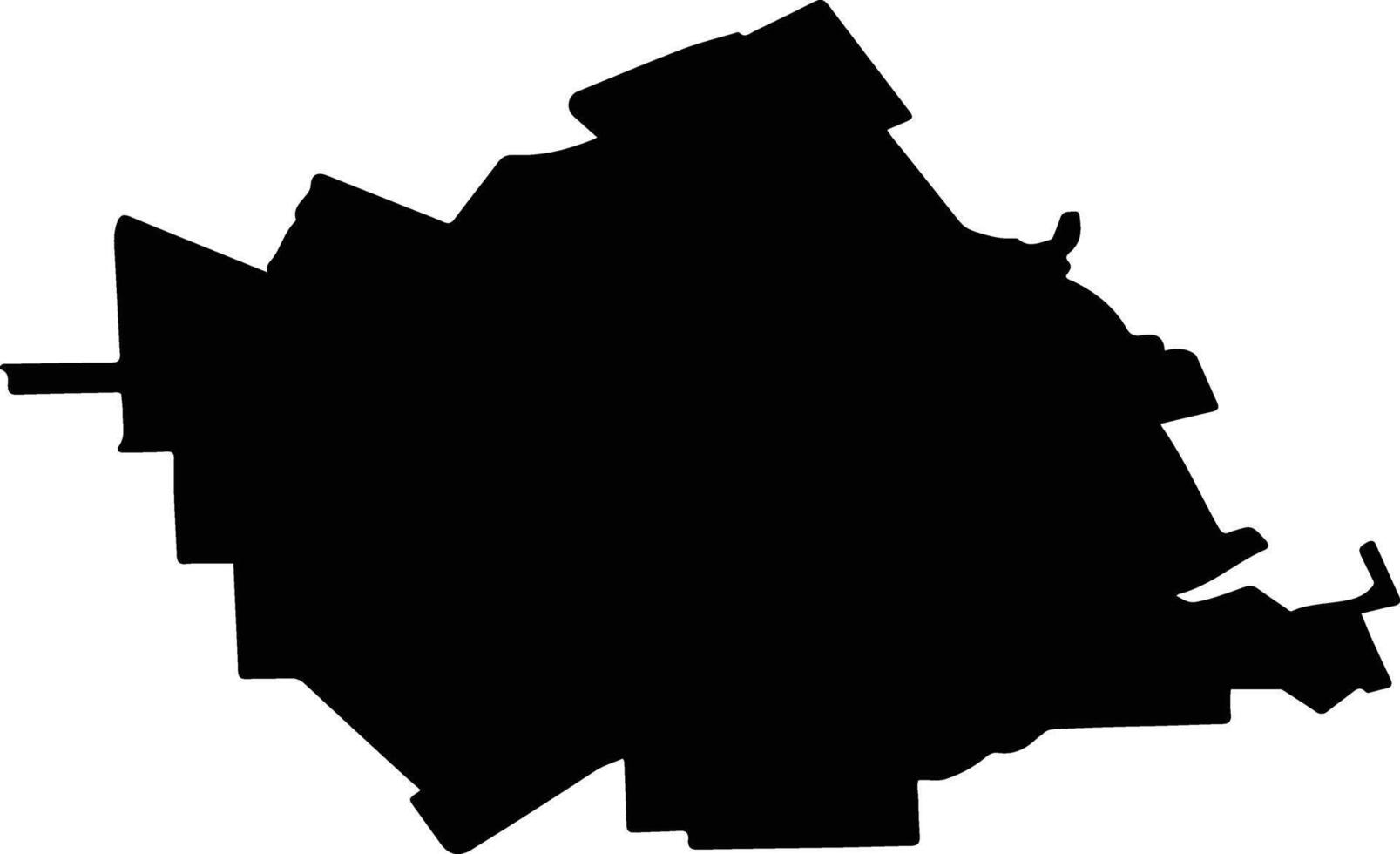 STANESTI Romania silhouette map vector