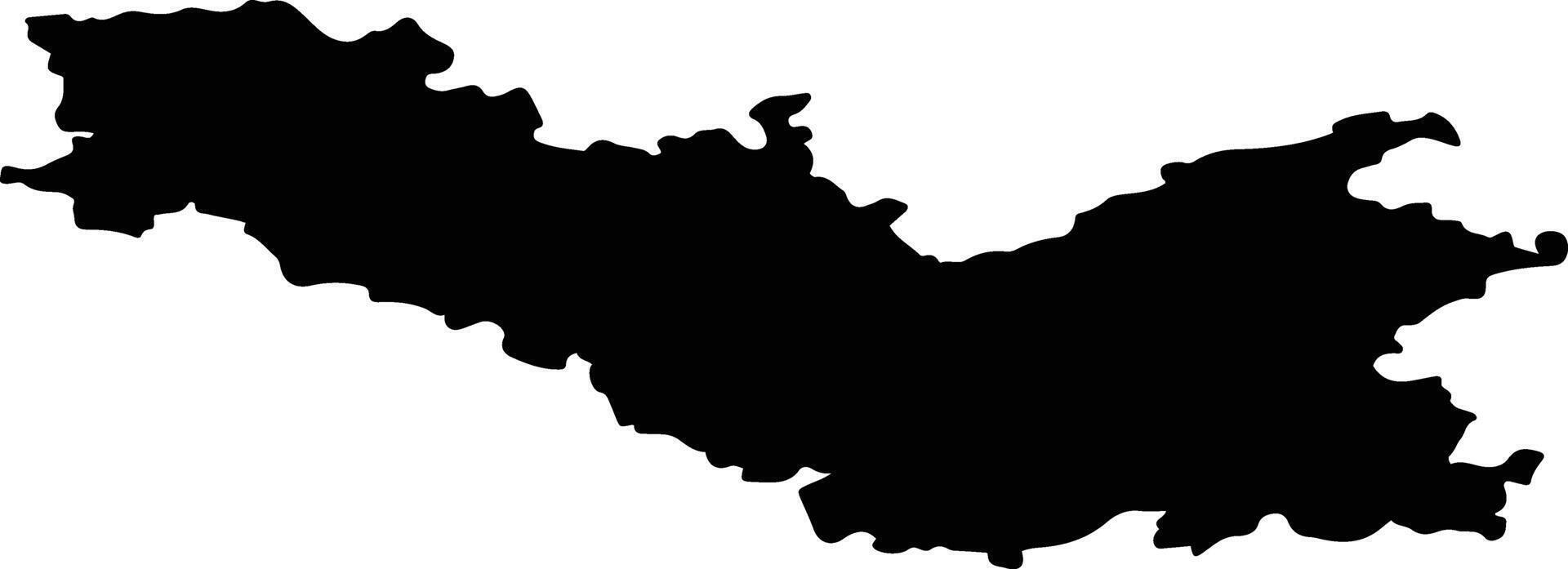 Staritsky District Russia silhouette map vector