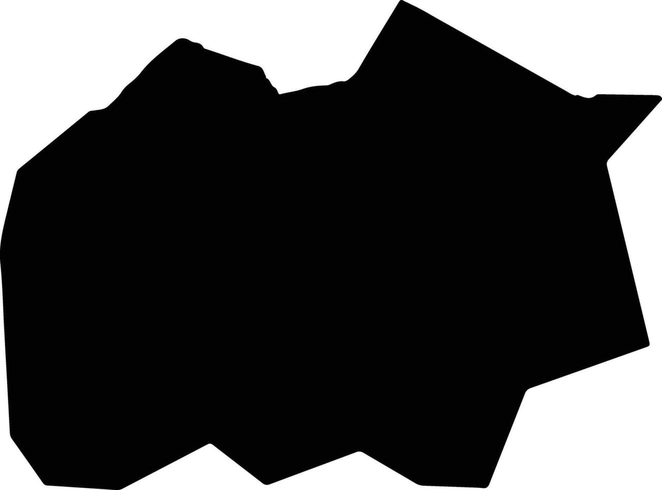 Staro Nagorichane North Macedonia silhouette map vector