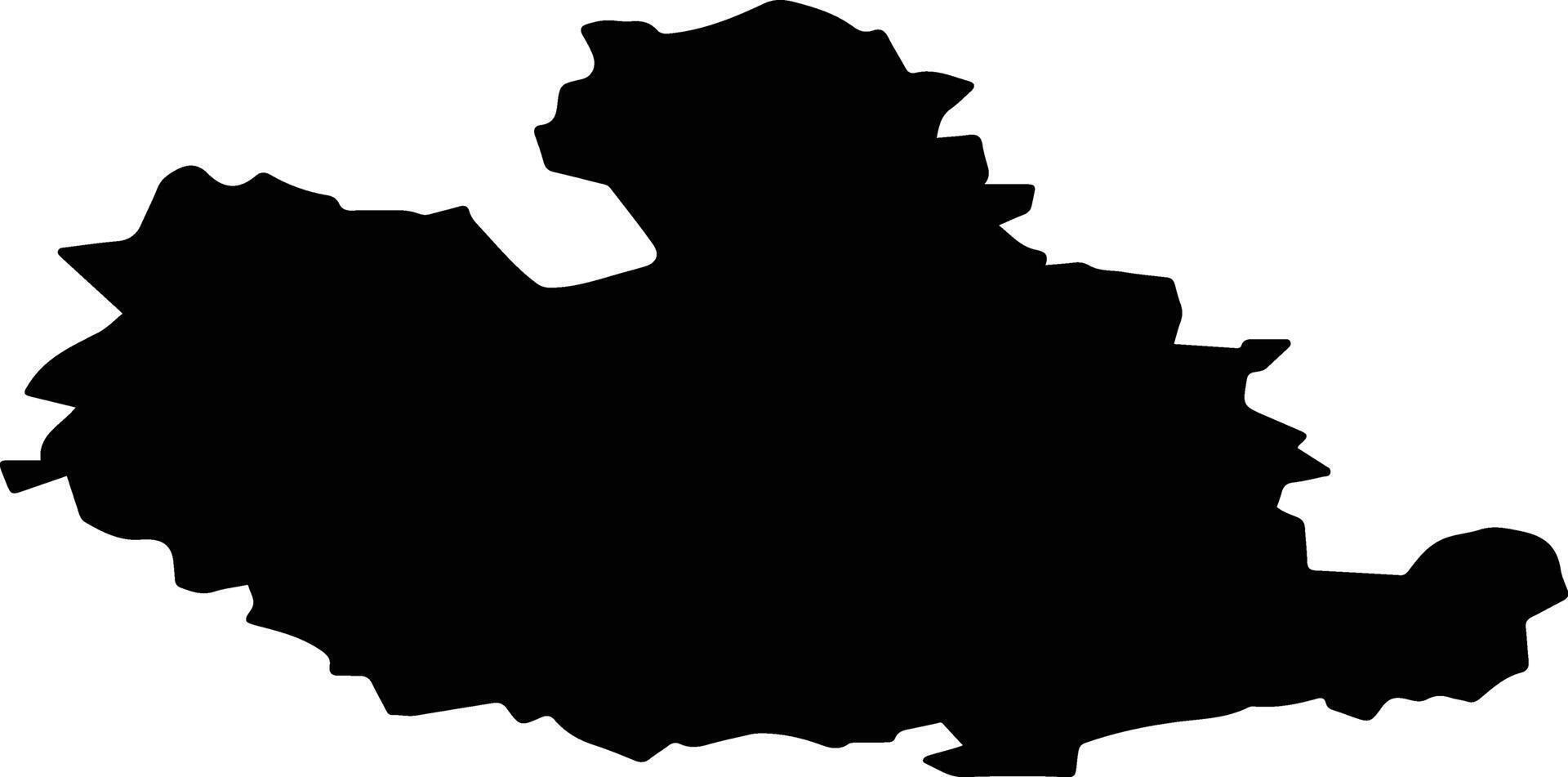Starozhilovsky District Russia silhouette map vector