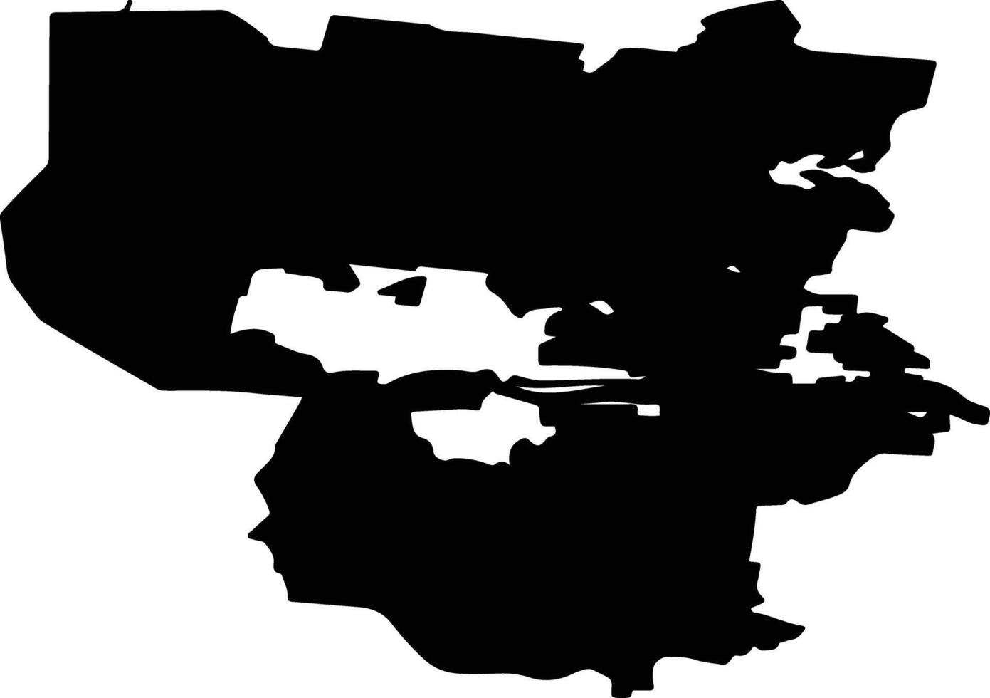 Stavropolsky District Russia silhouette map vector