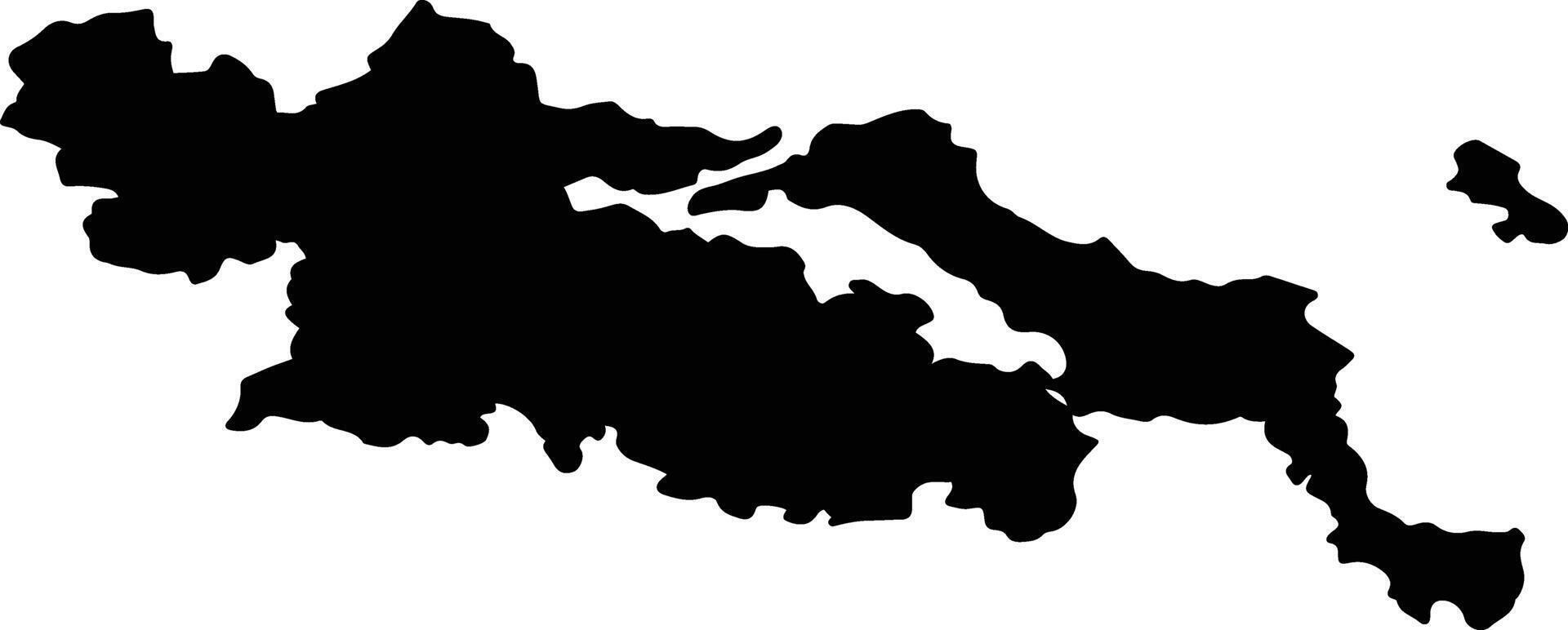 Stereas Elladas Greece silhouette map vector