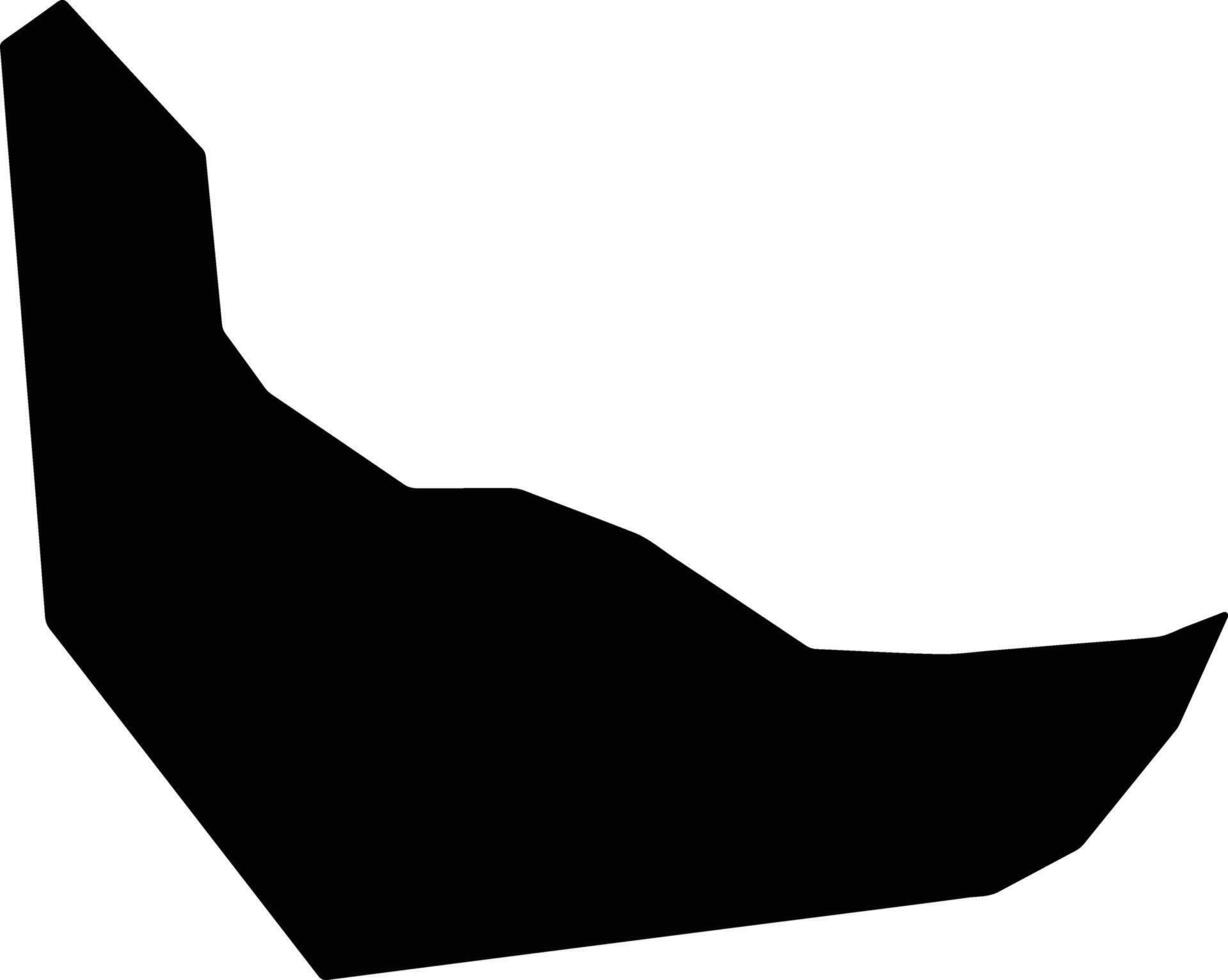 Stonefield Saint Lucia silhouette map vector