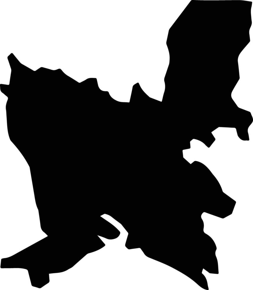 Stony Hill Jamaica silhouette map vector