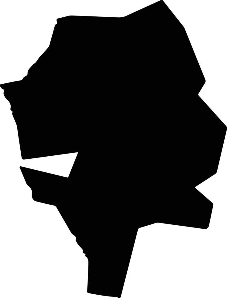 Struga North Macedonia silhouette map vector
