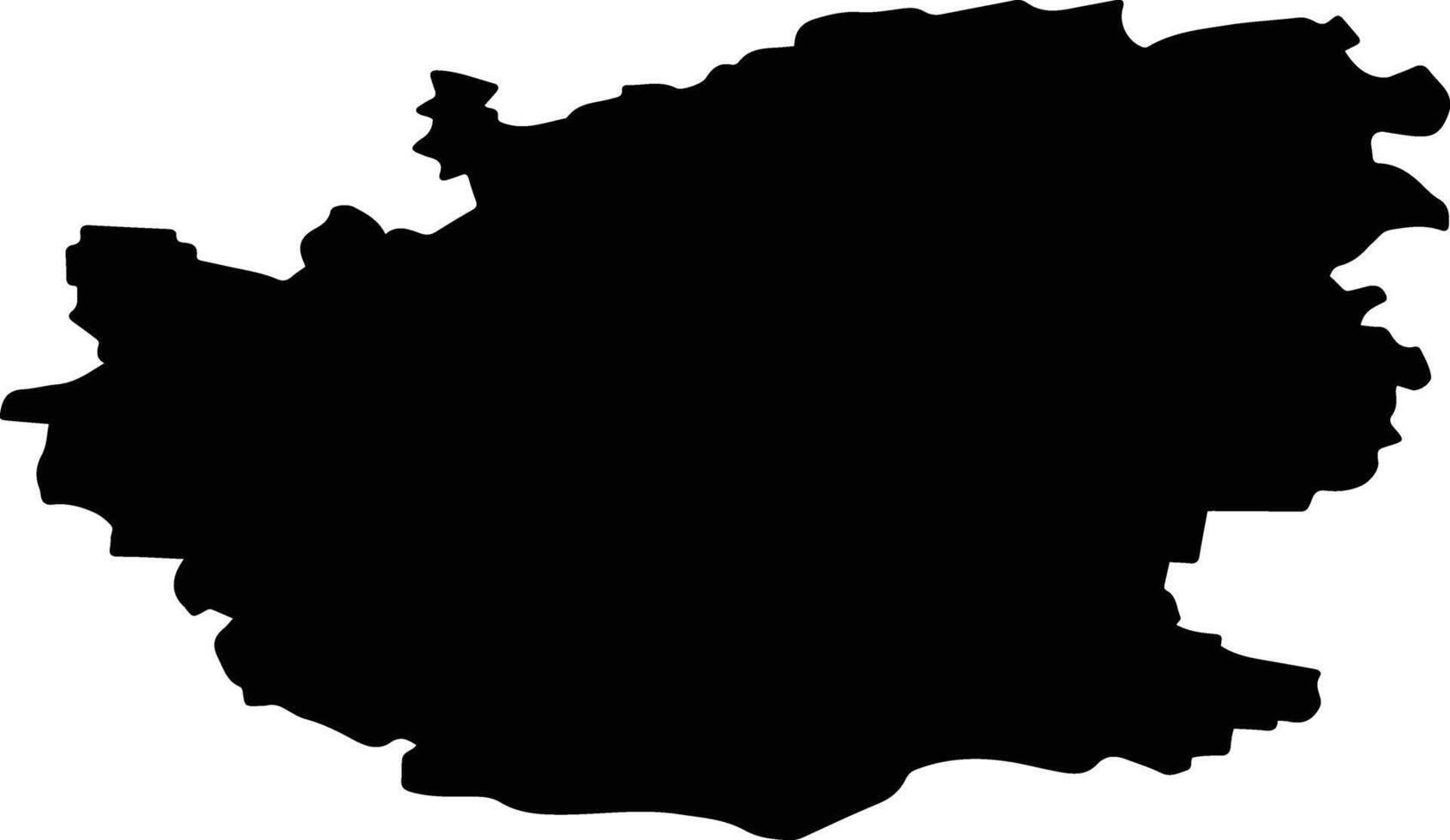 Stupinsky District Russia silhouette map vector