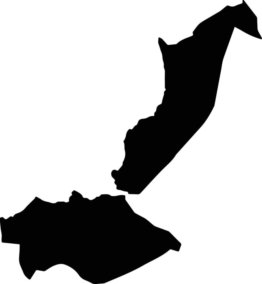 Stueng Hav Cambodia silhouette map vector