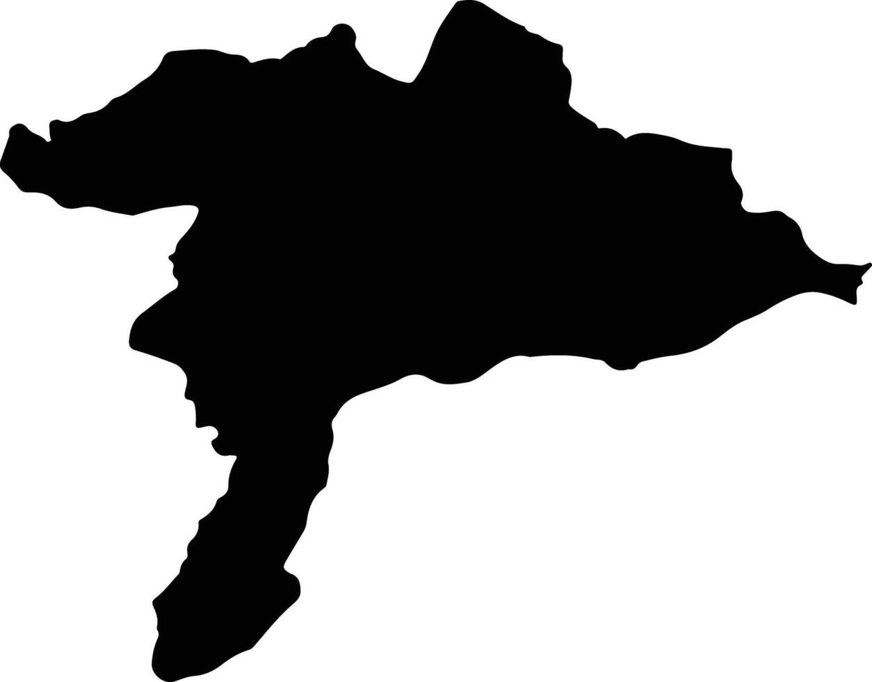 Subarnapur India silhouette map vector