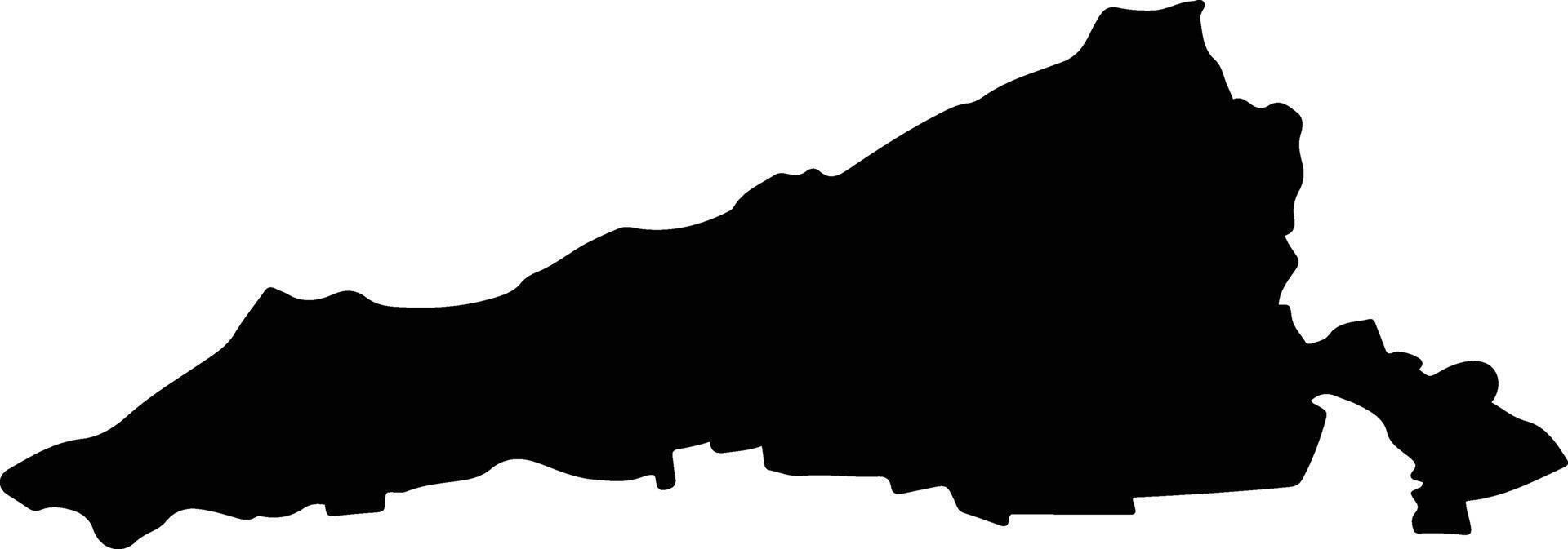 SUBCETATE Romania silhouette map vector