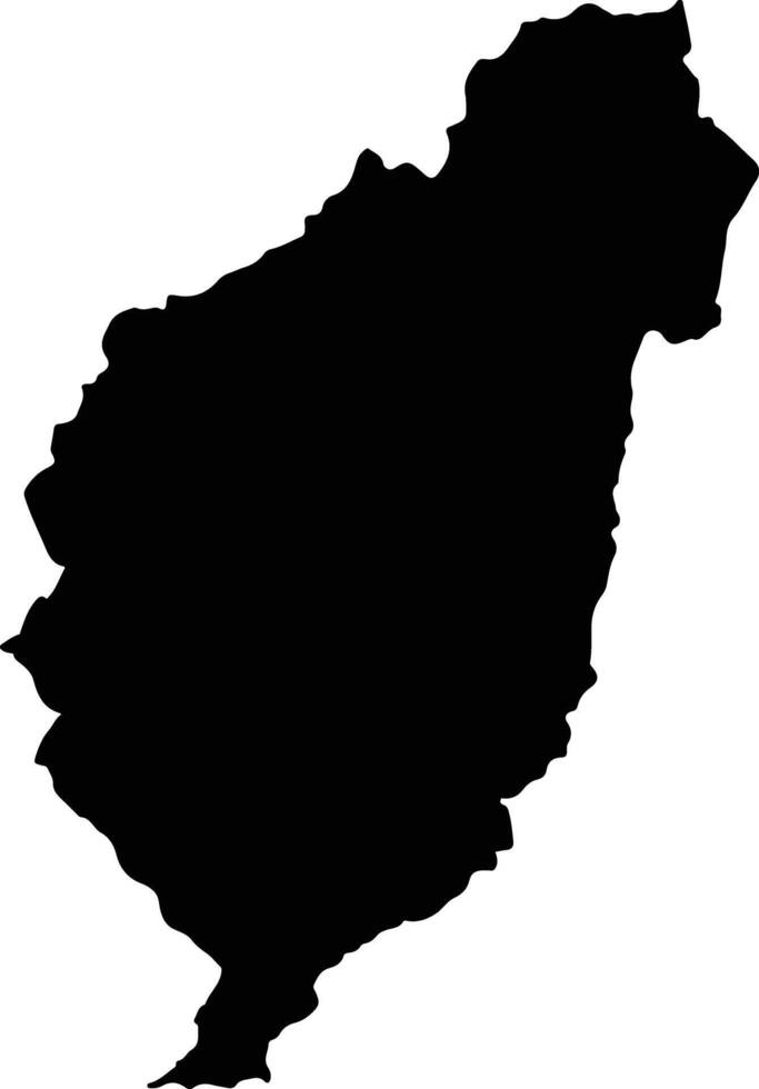 Subachoque Colombia silhouette map vector