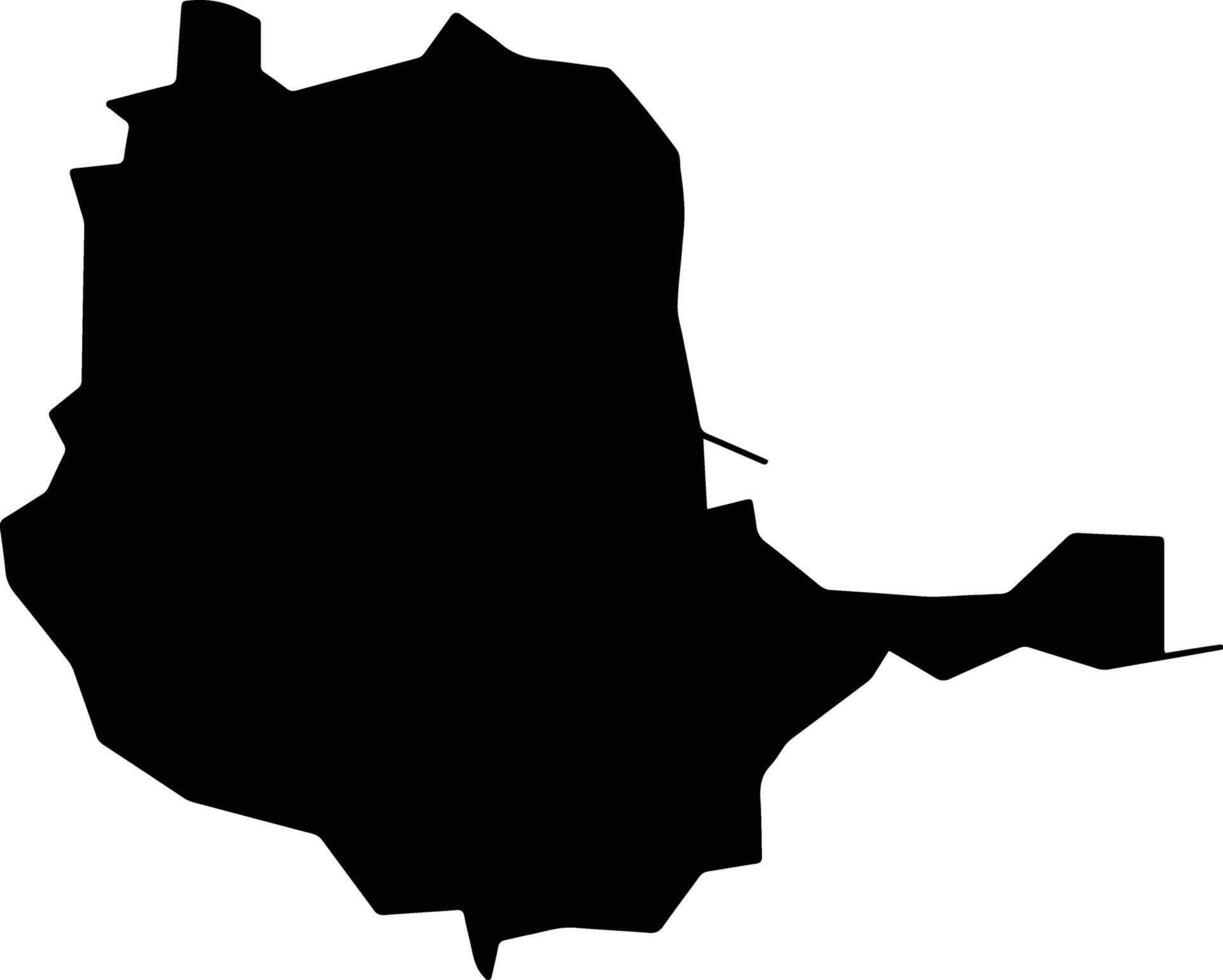 Suchitoto El Salvador silhouette map vector
