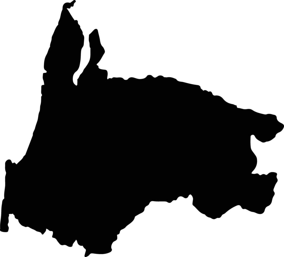 Suk Samran Thailand silhouette map vector