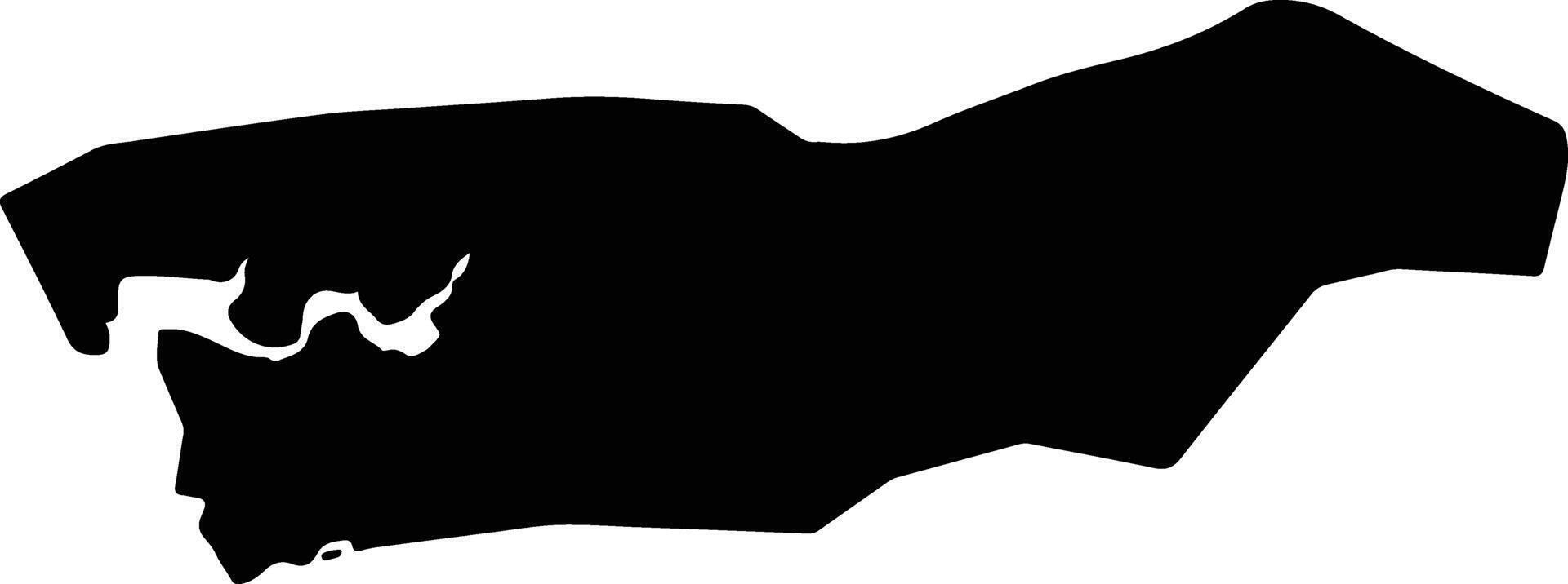 Sukchon North Korea silhouette map vector