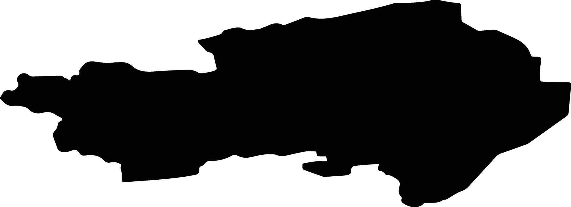 Sukhobuzimsky Rayon Russia silhouette map vector