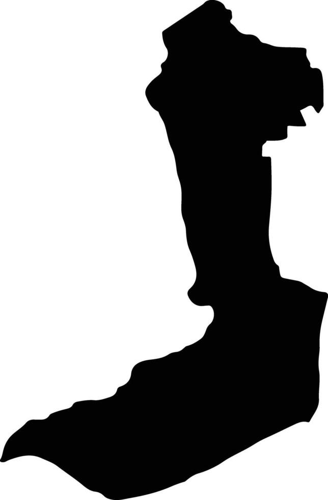 Sukamara Indonesia silhouette map vector