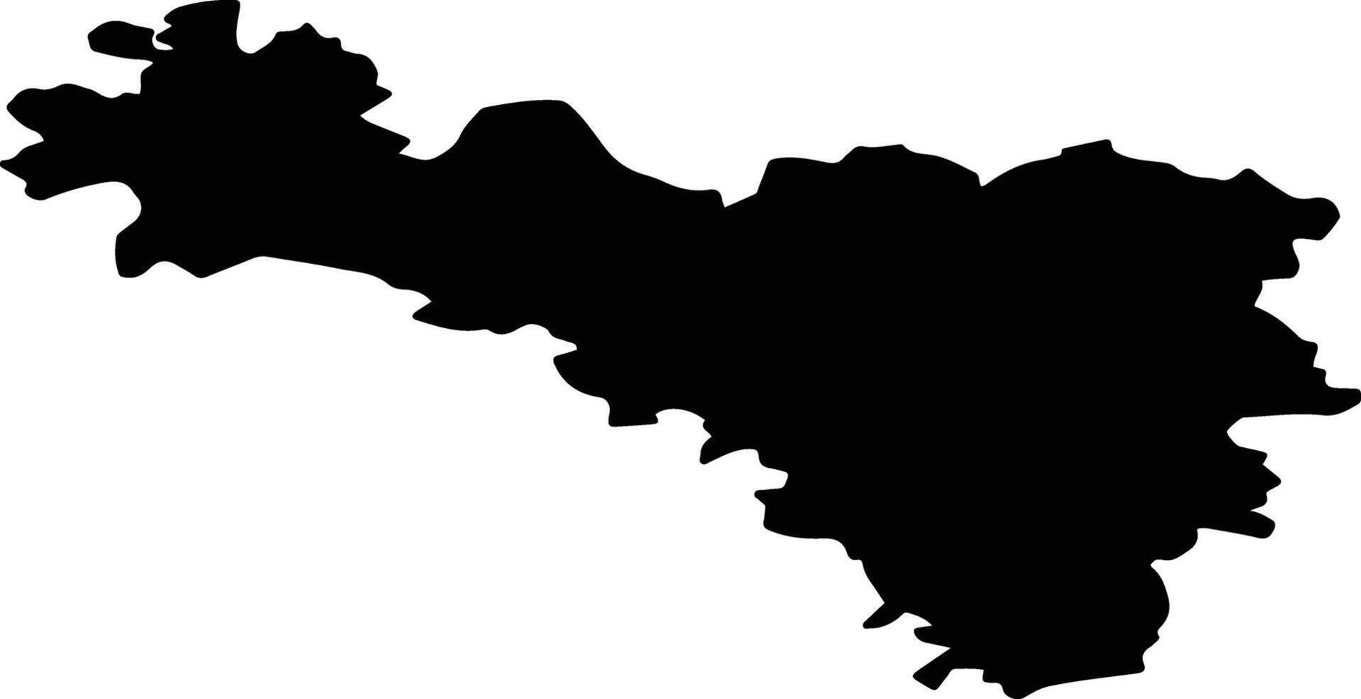 Sukhinichsky District Russia silhouette map vector