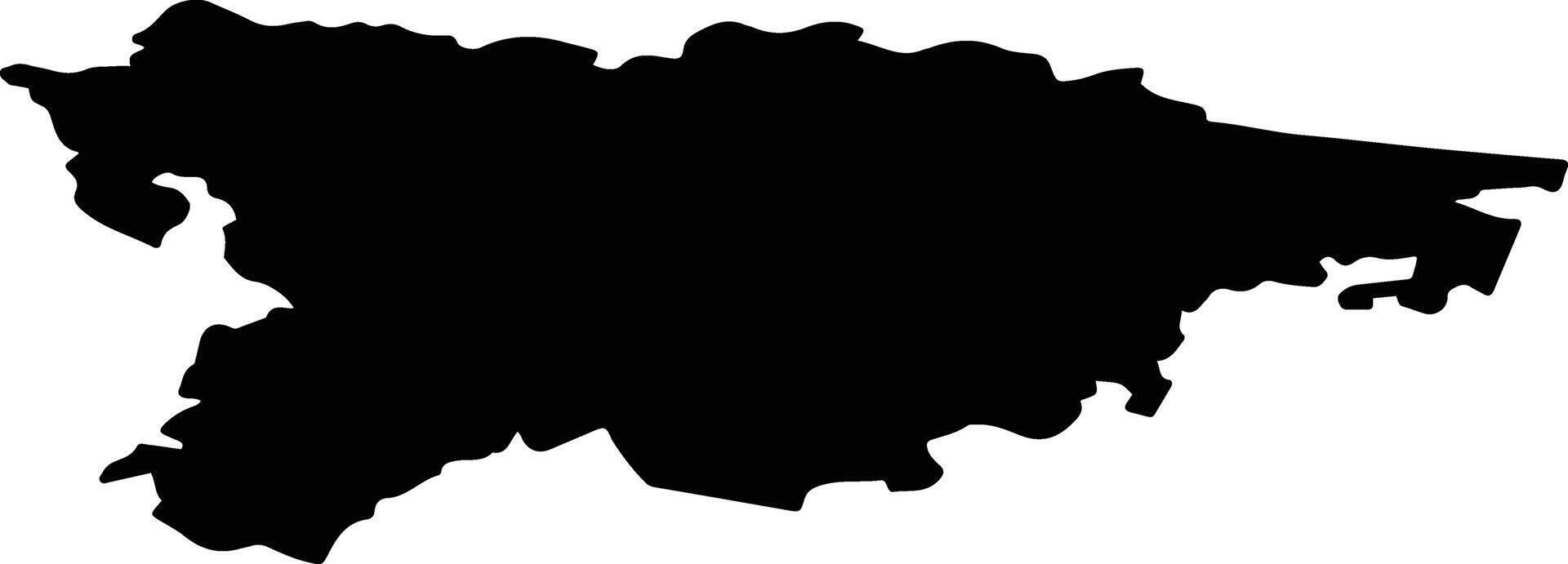 Suksunsky District Russia silhouette map vector