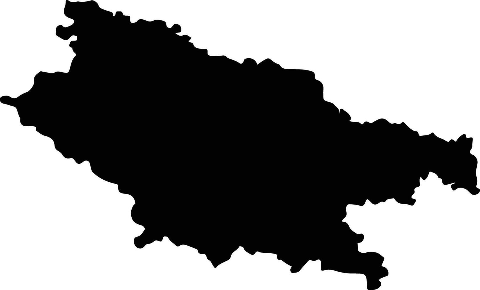 Sultanpur India silhouette map vector